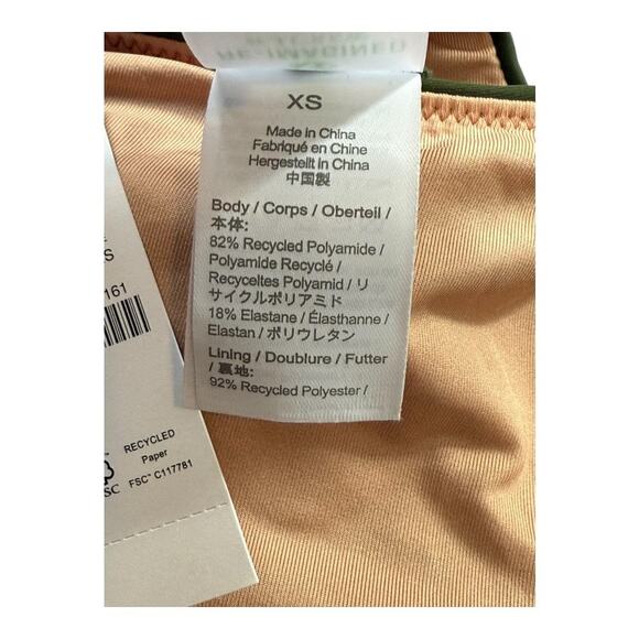 NEW J. Crew Women’s XS Curved Waist Cheeky Bikini Bottom Safari Green NWT - Picture 4 of 4